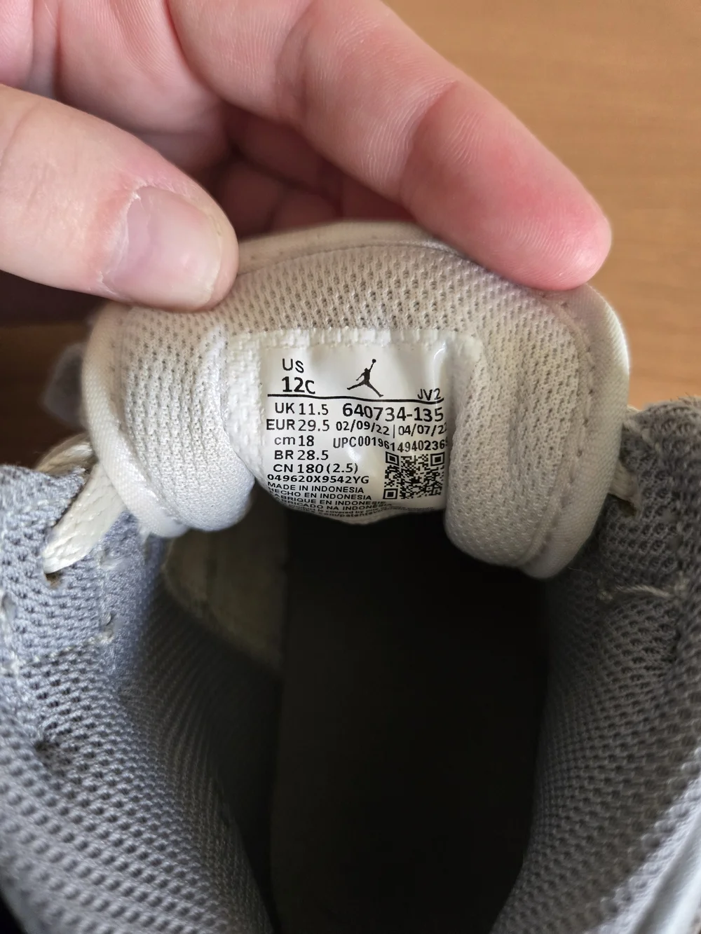 Nike Kids White and Gray Air Jordan High-Top Sneakers